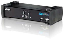 ATEN ATEN CS1762A 2-Port DVI USB 2.0 KVMP Switch, 2x DVI-D Cables, 2-port Hub, Audio (CS1762A-AT-G)