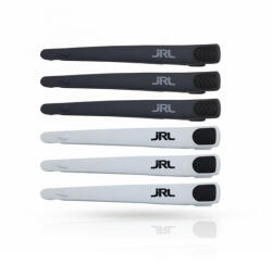 JRL Set 6 clipsuri din carbon pentru frizerie alb/negru (6935481346115)