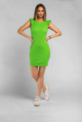 Victoria Moda Fodros ruha - Neon Zöld - S/M