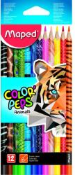 Maped Color Peps Animal set creioane colorate triunghiulare - 12 buc (IMA832212)
