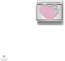 NOMINATION "Rózsaszín szív" charm - 330305-02