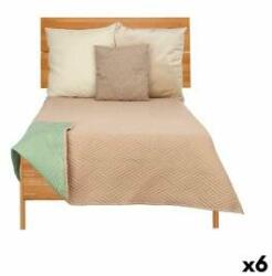 Gift Decor Cuvertură de pat reversibilă 180 x 260 cm Verde Bej (6 Unități)