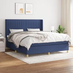 vidaXL kék szövet rugós ágy matraccal 180 x 200 cm (3132175)