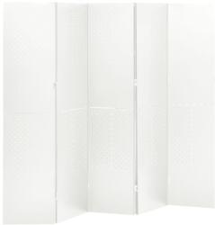 vidaXL fehér acél 5-paneles paraván 200 x 180 cm (335902) - vidaxl