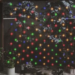vidaXL színes kültéri hálós karácsonyi világítás 204 LED-del 3 x 2 m (328776)
