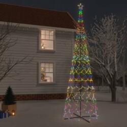 vidaXL kúp alakú karácsonyfa 3000 színes LED-del 230 x 800 cm (343516) - vidaxl