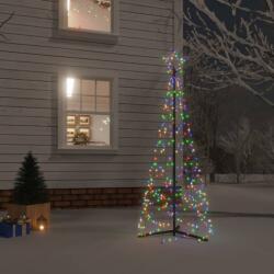 vidaXL kúp alakú karácsonyfa 200 színes LED-del 70 x 180 cm (343504)