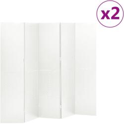 vidaXL 2 db fehér acél 5-paneles térelválasztó 200 x 180 cm (3095197)