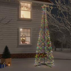 vidaXL kúp alakú karácsonyfa 500 színes LED-del 100 x 300 cm (343508)