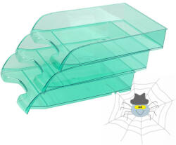 BLUERING Műanyag irattálca - extra széles 345 x 270 x 67 mm - áttetsző zöld