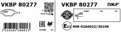 SKF set placute frana, frana disc SKF VKBP 80277