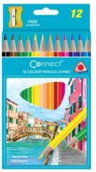 Connect Színes ceruza készlet, háromszögletű vastag Connect 12 klf. szín (C-609719)