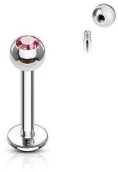  Labret Ezüst színű, Átlátszó kővel P