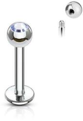  Labret Ezüst színű, Átlátszó kővel VK