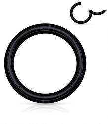  Végtelen karika, kapoccsal Fekete 10mm