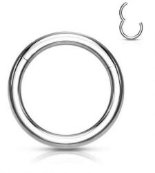 Szegmens karika piercing titánból Ezüst (Ring-117-2)