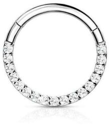  Csuklós karika titánból, kősorral Ezüst színű 1, 2