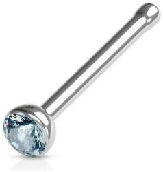  Orr piercing Ezüst színű, világos kék kővel (Nose-34-ST-LB)