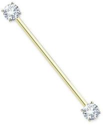  Industrial piercing Arany színű, átlátszó kőve