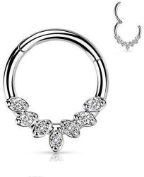  Csuklós karika orvosi acél cirkónia kővel Ezüst sz