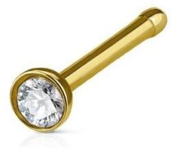  Orr piercing Arany színű, átlátszó kővel