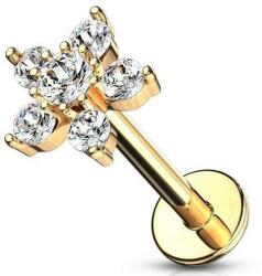  Labret Arany színű, köves csillag dísszel