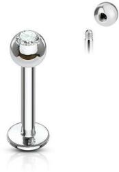  Labret Ezüst színű, Átlátszó kővel 6