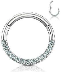  Karika 14 karátos fehéraranyból félkörben kövekkel