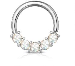  Karika Ezüst színű, fényvisszaverős átlátszó kővel