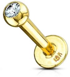  Labret 14 karátos aranyból, csillogó kővel