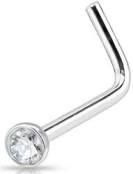  Orr piercing hajlított Titán Ezüst színű, átlátszl