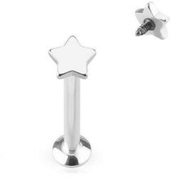  Labret Ezüst színű, csillag dísszel