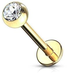  Labret Arany színű, Átlátszó kővel 6