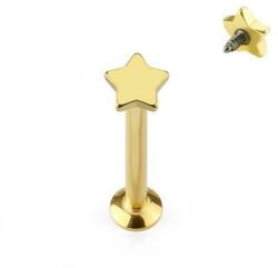  Labret Arany színű, csillag dísszel