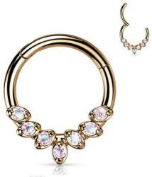  Csuklós karika orvosi acél cirkónia kővel Arany sz