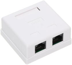 Atu Tech Priza dubla cu 2 mufe de retea cat5e, RJ45-2G2 (RJ45-2G2)