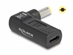Delock notebook töltő adapter USB-C anya -> 5, 5 x 2, 5 mm apa hajlított (60011)