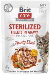 Brit CARE Cat Sterilized Fillets in Gravy with Hearty Duck Enriched with Sea Buckthorn and Nasturtium 85g