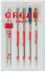 Organ Ace combi univesale, jeans, super strech, ac dublu - 5 buc Organ Multi Box (55115000) - masinidecusut