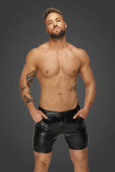 Noir Handmade H068 Mid-Length Shorts of Snake Wetlook with Back Pockets XL