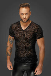 Noir Handmade H071 Leopard Flock V-Neck T-Shirt XXL
