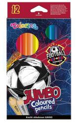 Colorino Színes ceruza háromszögletű, JUMBO Futball, 12 szín