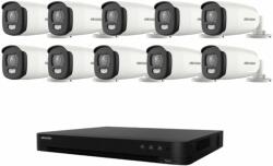 Hikvision Sistem de supraveghere Hikvision 10 camere 5MP ColorVu, Color noaptea 40m, DVR cu 16 canale 8MP SafetyGuard Surveillance