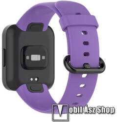 Okosóra szíj - szilikon - 85 + 120mm hosszú - LILA - Xiaomi Redmi Watch 2 / Redmi Watch 2 Lite / Poco Watch