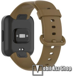  Okosóra szíj - szilikon - 85 + 120mm hosszú - VILÁGOSBARNA - Xiaomi Redmi Watch 2 / Redmi Watch 2 Lite / Poco Watch