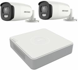 Hikvision Kit de supraveghere Hikvision 2 camere 5MP ColorVu, Color noaptea 40m, DVR cu 4 canale 5MP SafetyGuard Surveillance