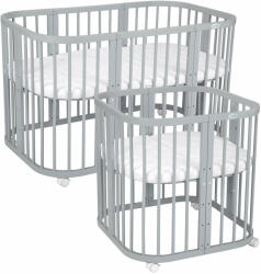  VENLI gyerek növekvő kiságy 7az1-ben matraccal - szürke (WL83580)