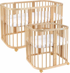  VENLI gyerek növekvő kiságy 7az1-ben matraccal - natúr bükk (WL83578)