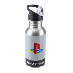 Merchoid Merchoid: PlayStation Heritage szívószálas fém vizeskulacs (Ajándéktárgyak)