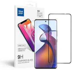 Motorola Edge 30 Fusion 5G üvegfólia, tempered glass, előlapi, 5D, edzett, hajlított, fekete kerettel, BlueStar